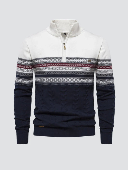 Boaz - Stijlvolle pullover met rits voor heren