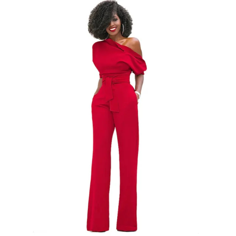 Marian | Dames Schoudervrij Jumpsuit