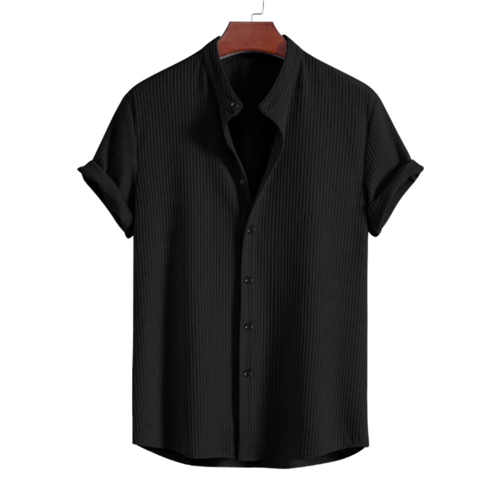 Abe | Heren Casual Korte Mouw Shirt | Knop