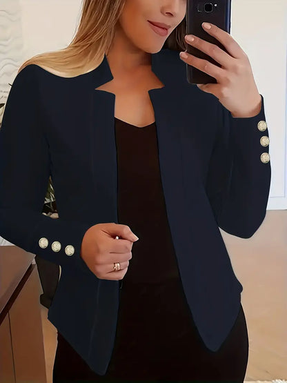 Grete - Stijlvolle lange blazer met open voorkant voor een moderne look