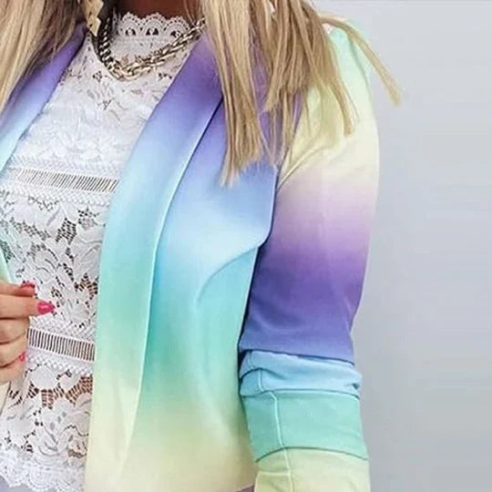 Keisha - Trendy lange tie-dye blazer voor dames