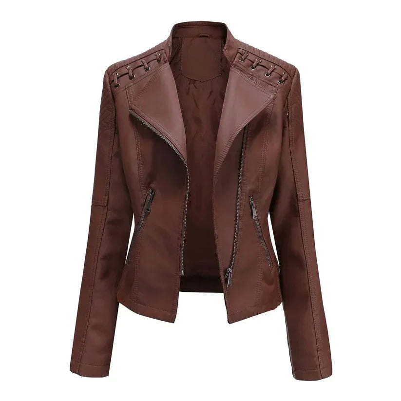 Luise - Stijlvolle Leren Jacket voor Dames