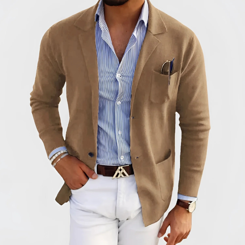 Renzo | Heren Warme Blazer Jas | Lange mouw