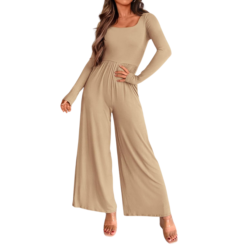 Andi | Dames Brede Pijpen Jumpsuit | Elegant