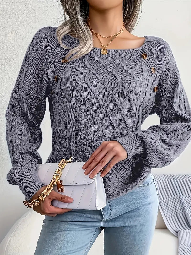 Leny - Casual pullover met ronde hals