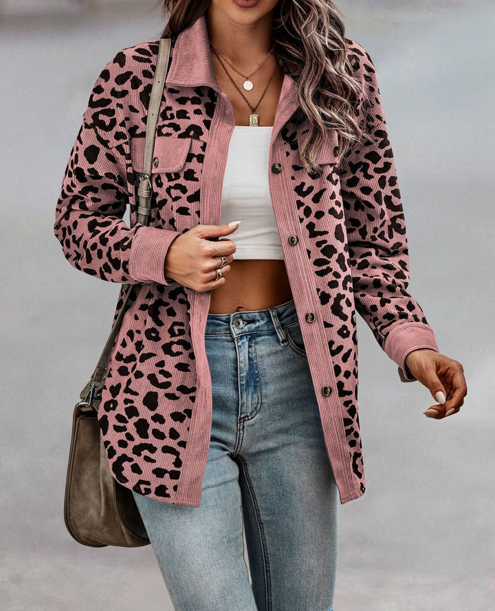 Kaela - Trendy Dames Leopardenjacke