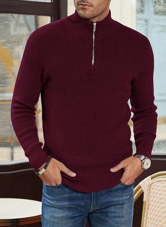 Dinant - Trendy pullover met rits voor heren