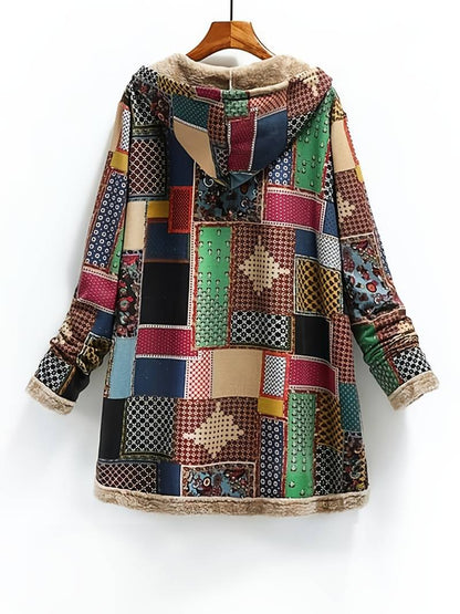 Nayara - Modieuze patchwork hoodie met capuchon voor dames