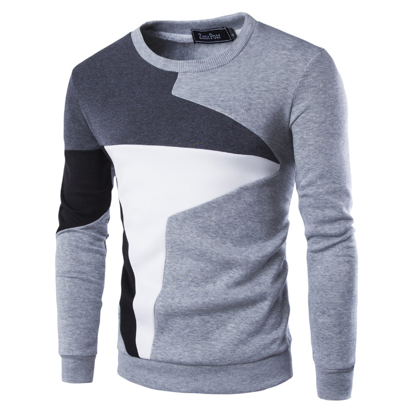 Loek - Trendy Kleurblok Pullover voor Heren