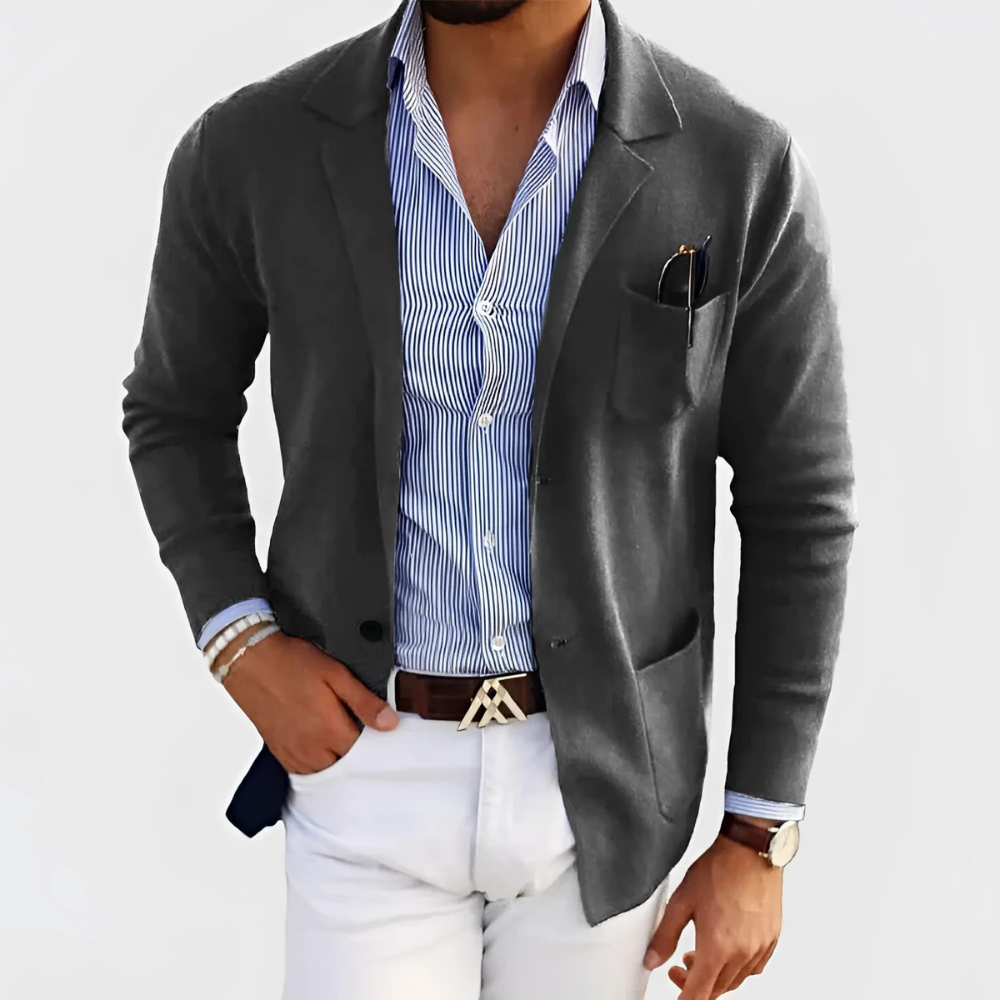 Renzo | Heren Warme Blazer Jas | Lange mouw