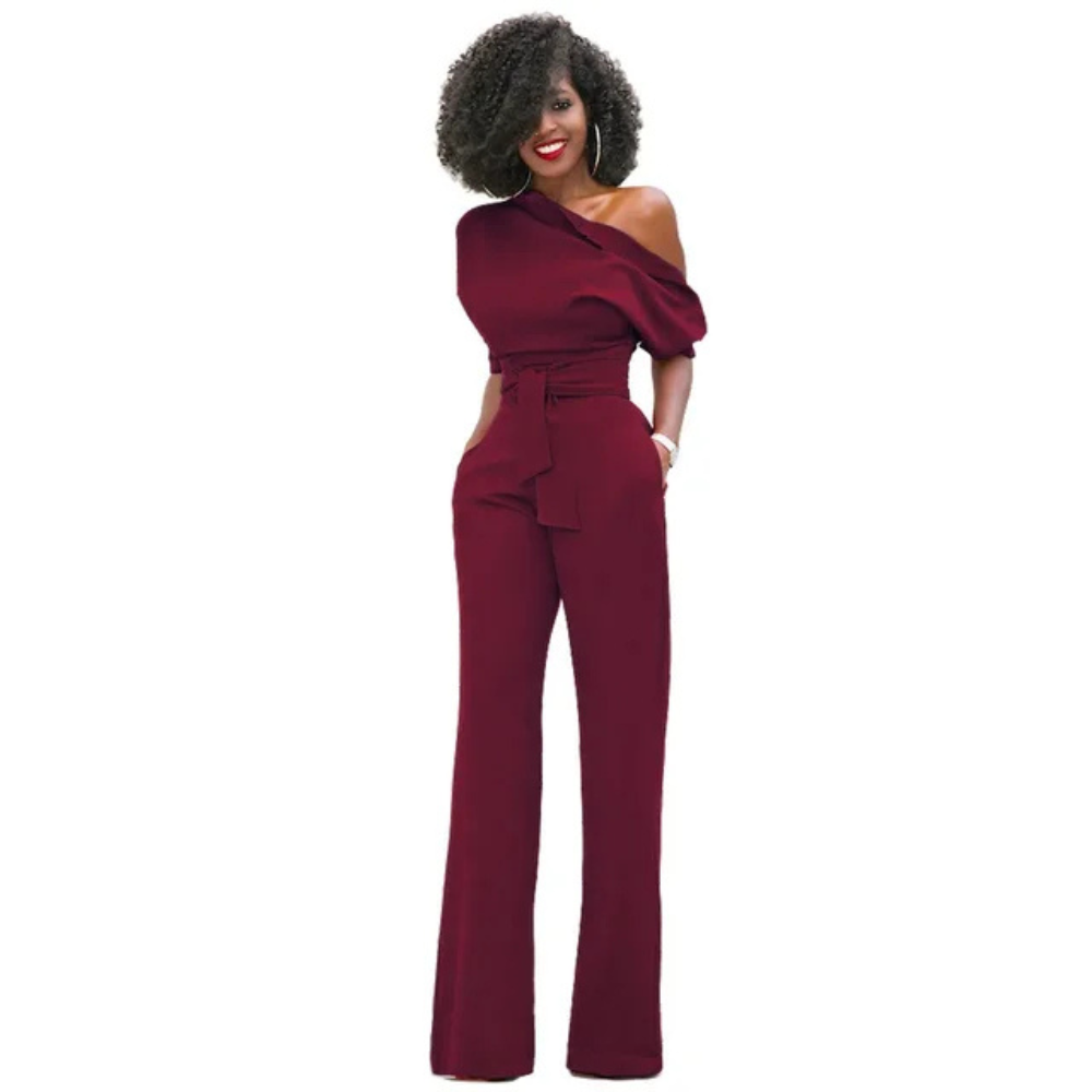 Marian | Dames Schoudervrij Jumpsuit