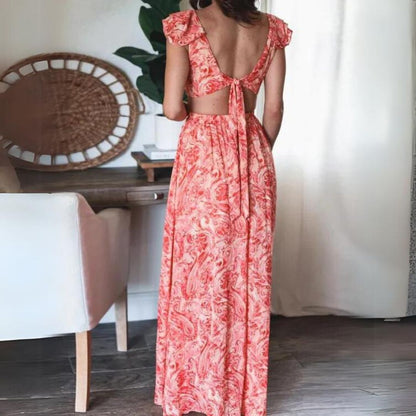 Simone - Luxe Maxi-Jurk met Verfijnde Split