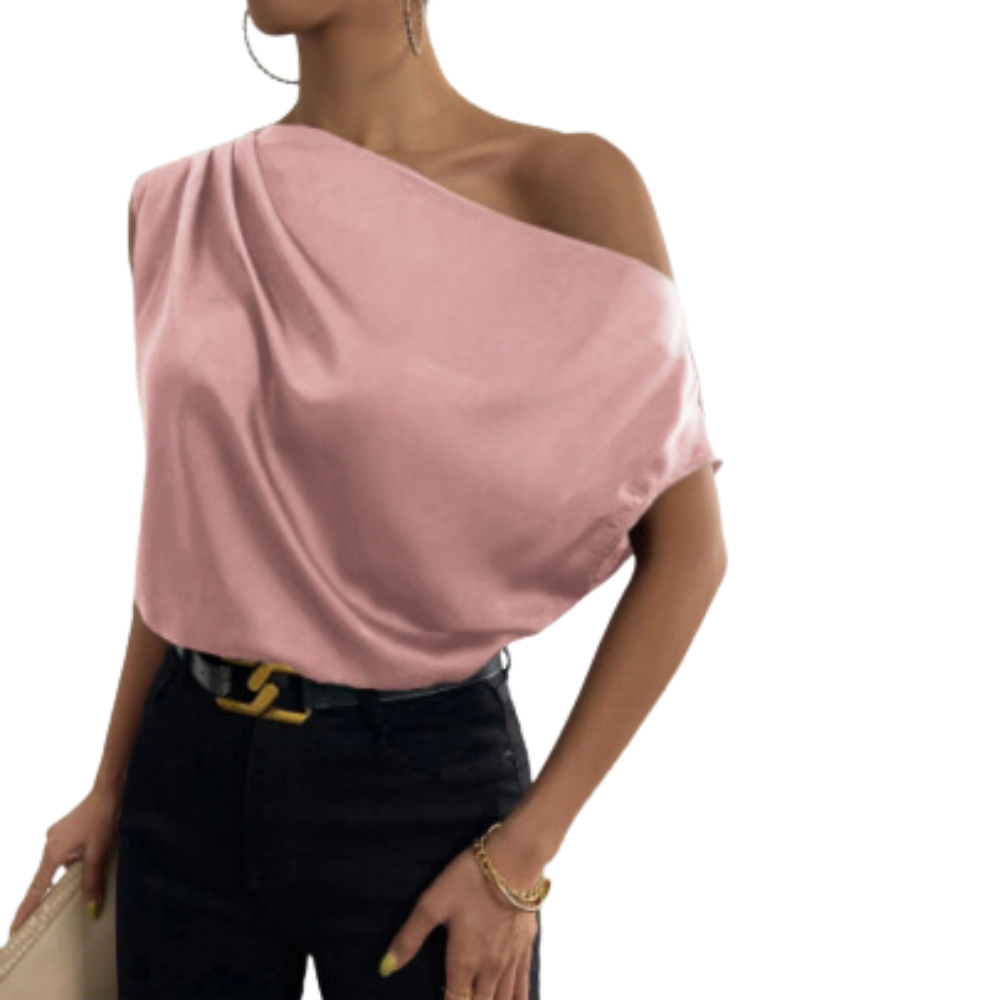 Phillian | Dames Asymmetrisch Nek Blouse | Mouwloos