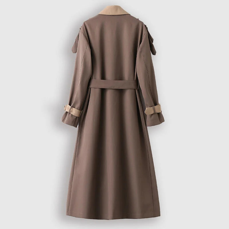 Sarina – Lange stijlvolle trenchcoat voor dames