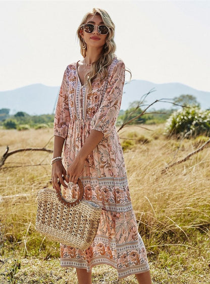 Leah - Bohemien Zomerjurk met Comfort