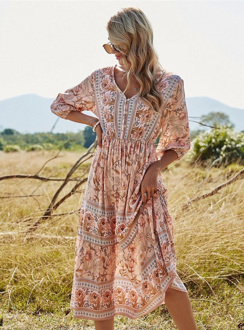 Leah - Bohemien Zomerjurk met Comfort