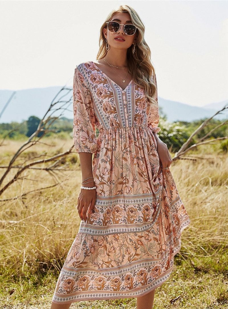 Leah - Bohemien Zomerjurk met Comfort