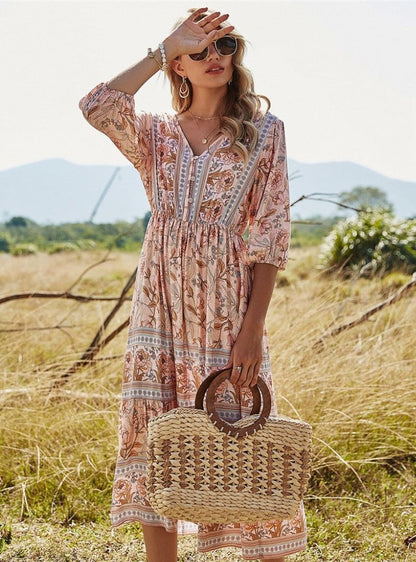 Leah - Bohemien Zomerjurk met Comfort