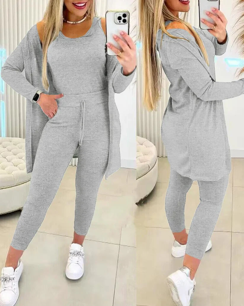 Dannah - Stijlvol 3-delig set met top, broek en vest