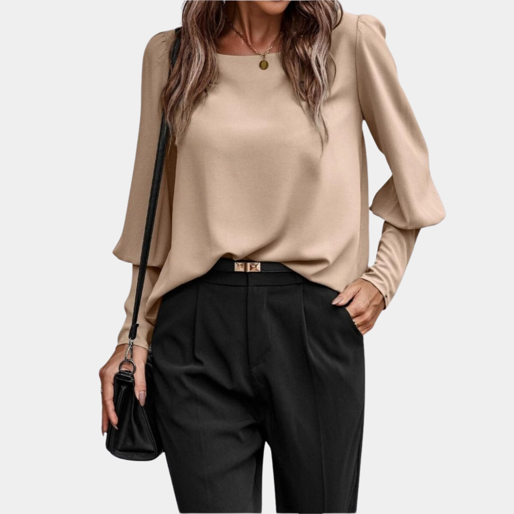 Rowan | Dames Lange Mouw Blouse | Ronde hals