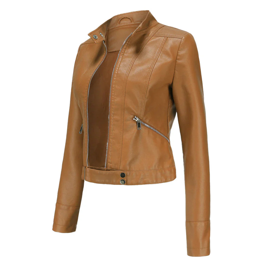 Leova - Trendy Leren Jas voor Dames