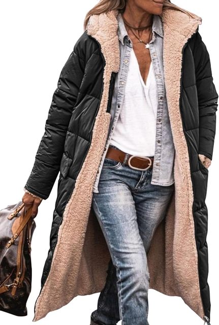 Galya - Trendy Wendbare Sherpa-Puffermantel voor Dames