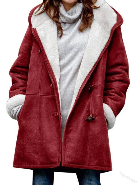 Ronja – Warme en Casual Fleece Jas met Capuchon voor Dames