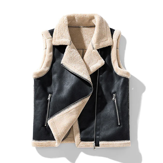 Janae - Stijlvolle mouwloze jas met chique accenten voor dames.