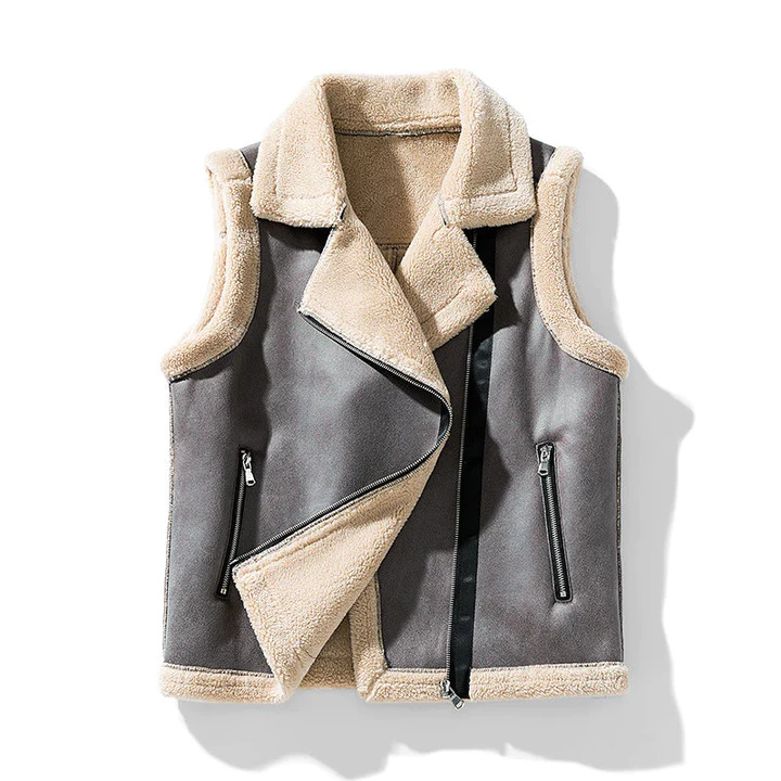 Janae - Stijlvolle mouwloze jas met chique accenten voor dames.