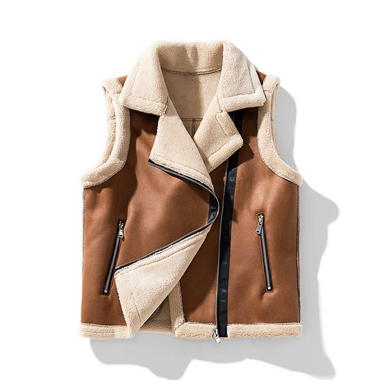 Janae - Stijlvolle mouwloze jas met chique accenten voor dames.