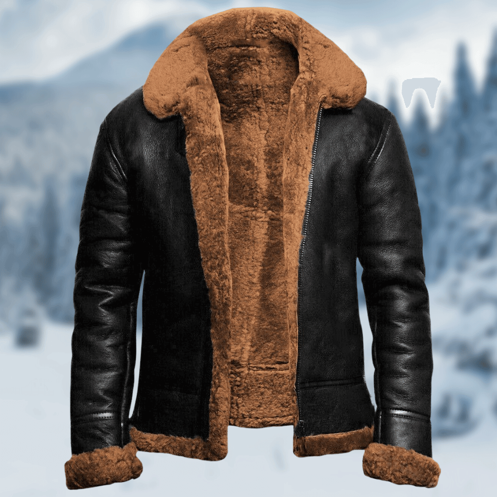 Eldon - Stoere leren jas voor heren, perfect voor koude winterdagen