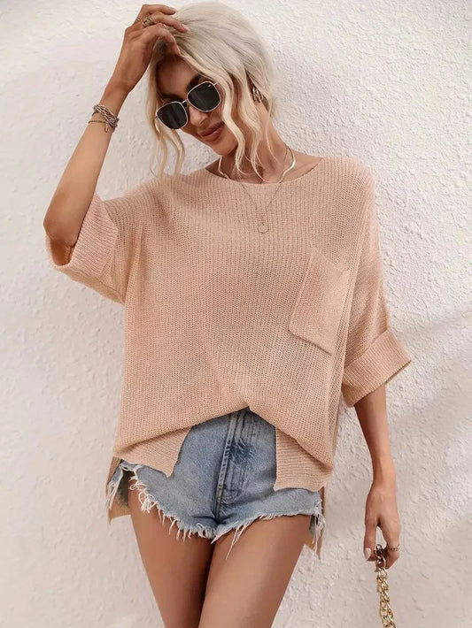 Anisah - Casual zomerse oversized gebreide blouse voor dames