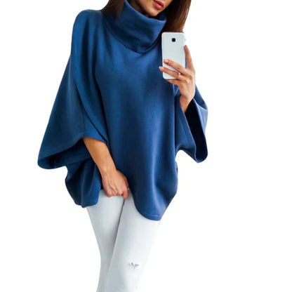 Derya - Trendy poncho met hoge kraag voor dames