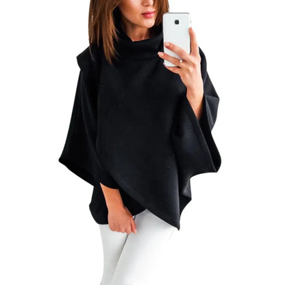 Derya - Trendy poncho met hoge kraag voor dames