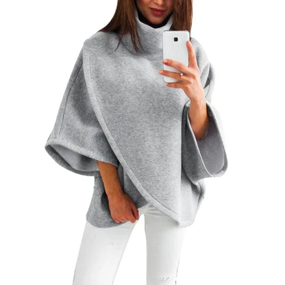 Derya - Trendy poncho met hoge kraag voor dames