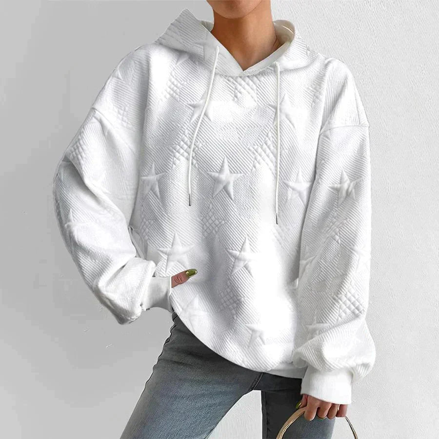 Neal - Stylish dames hoodie met sterapplicaties