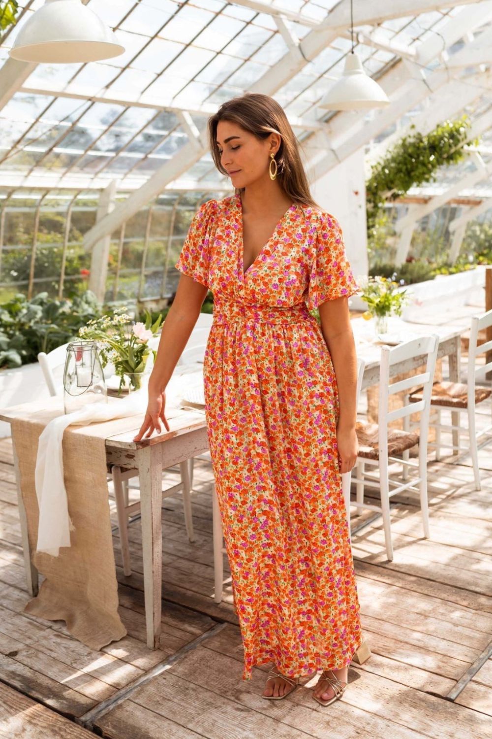 Odette - Elegante maxi-jurk met bloemenprint voor dames