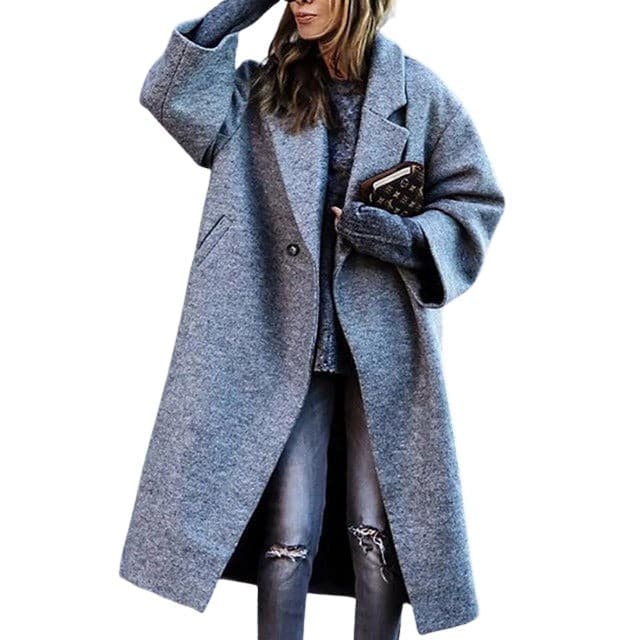 XUEJIANN Wollen jas voor dames, lange gebreide jas met capuchon, open voorkant, bovenkleding, warme winterjassen damesmantel lak zwart, grijs, 3XL XUEJIANN Wollen jas voor dames, lange gebreide jas met capuchon, open voorkant, bovenkleding, warme winterjassen damesmantel lak zwart, grijs, 3XL