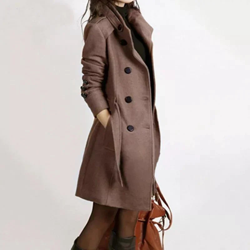 Lumira - Stijlvolle lange winter trenchcoat voor dames