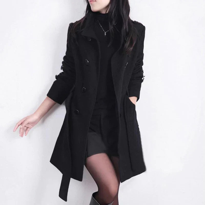 Lumira - Stijlvolle lange winter trenchcoat voor dames