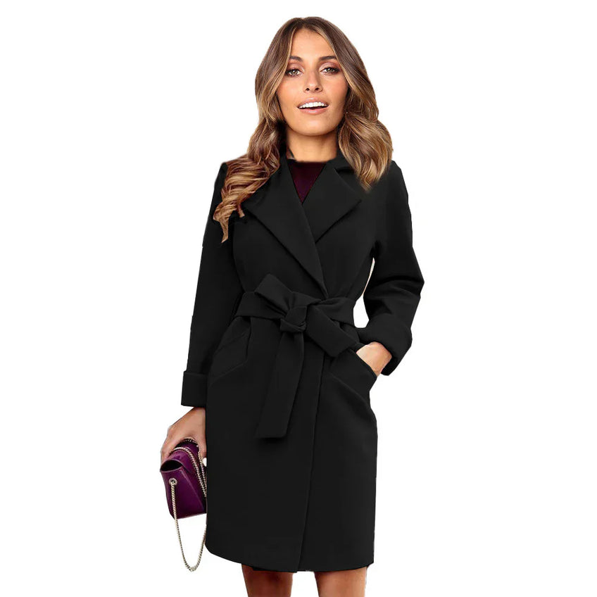 Eva - Elegante lange trenchcoat voor herfst en winter