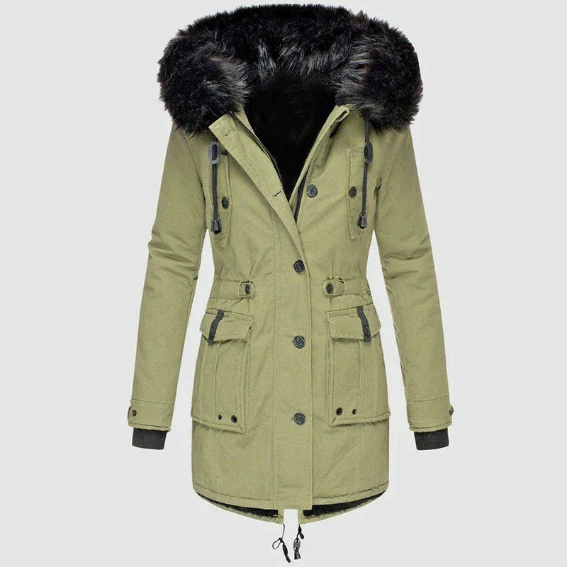 Caitlyn - Stijlvolle winterjas met een comfortabele faux fur capuchon