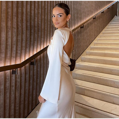 Alessia - Luxe satijnen maxi-jurk voor een elegante look