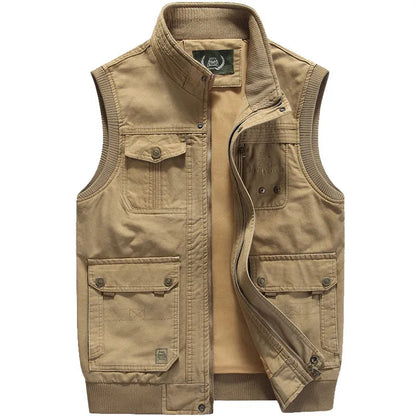 Falko - Stoere vintage outdoor gilet met zakken