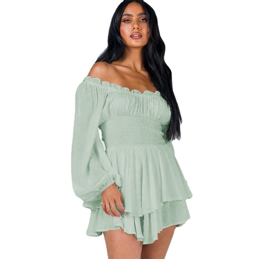 Jolijn - Betoverende Off-Shoulder Ruches Jurk