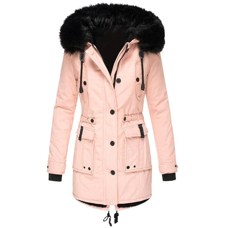 Caitlyn - Stijlvolle winterjas met een comfortabele faux fur capuchon