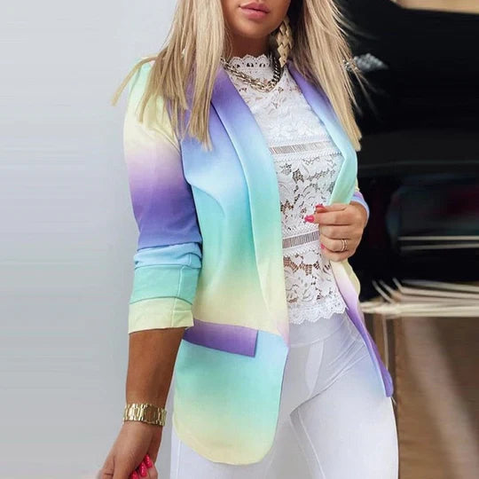 Keisha - Trendy lange tie-dye blazer voor dames