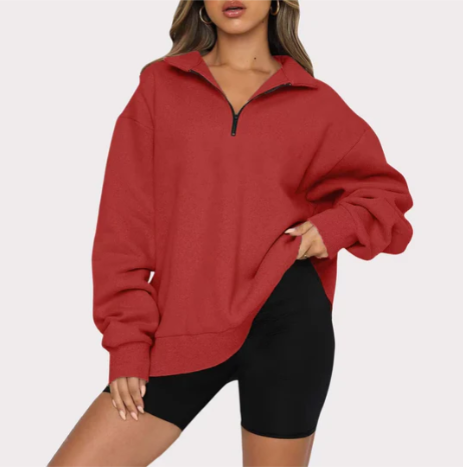 Elodie - Trendy Sweatshirt met Kraag voor Dames