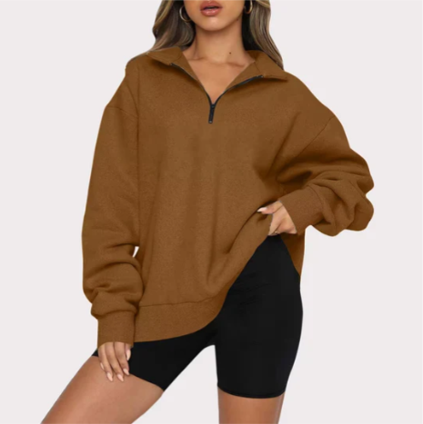 Elodie - Trendy Sweatshirt met Kraag voor Dames