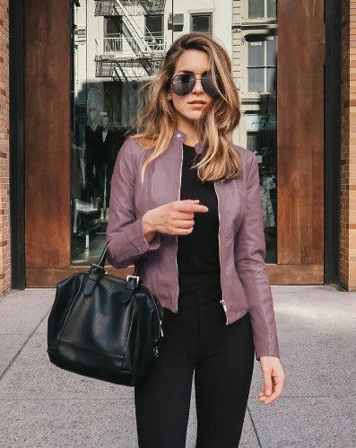 Salomea - Elegante, taillierte kunstleren jack voor dames